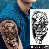 Waterproof Temporary Tattoo Sticker Lion Family Flash Tatto Tiger Wolf Moon Crown Flower Body Art Arm Fake Tatoo Men Women