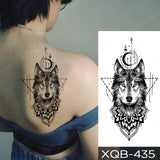 Waterproof Temporary Tattoo Sticker Lion Family Flash Tatto Tiger Wolf Moon Crown Flower Body Art Arm Fake Tatoo Men Women