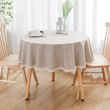 Large Round Tablecloth Waterproof And Oil-Proof Solid Color Cotton And Linen Tablecloth