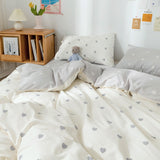 Bedding Set  2 Bedrooms Sheet Duvet Cover Linens Bedspread Euro Nordic 150 Beds for Girls King Size Luxury Pillowcase Cute Bed