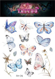 Fairy Butterfly Wings Shiny Tattoo Sticker Waterproof Eyes Face Hand Body Art Fake Tattoos Women Makeup Dance Music Festival
