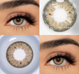 2pcs Natural Colored Contact Lenses For Eyes Blue Brown Eye Contacts Lenses Yearly Beautiful Pupil Makeup Colored Lense