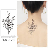 3D Butterfly Tattoos Sticker for Women Temporary Body Art Tattoo Sticker Rose Flower Feather Tattoo lady Waterproof Fake Tatoo