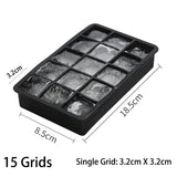 4/6/8/15 Grid Big Ice Tray Mold Box Large Food Grade Silicone Ice Cube Square Tray Mold Diy Bar Pub Wine Ice Blocks Maker Model