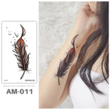 3D Butterfly Tattoos Sticker for Women Temporary Body Art Tattoo Sticker Rose Flower Feather Tattoo lady Waterproof Fake Tatoo