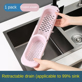 Adjustable Length Kitchen Sink Drain Basket Dish Drainer for Soap Towel Rack Supply Kitchen Accessories Shelf Storage Rack