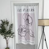 Nordic Door Curtains Short Kitchen Curtain Bedroom Doorway Partition One Piece Noren Office Decorative Drapes