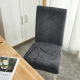 4 pcs/6 pcs Jacquard Chair Cover Polyester Fiber High Elastic Stool Cover Hotel Restaurant Chair Antifouling Cover