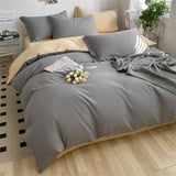 heart four-piece Brushed Washed Cotton Green Bed Set Flat Sheet Pillowcase Quilt Cover Bed Linen Flower Duvet Covers