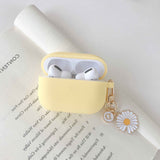 fundas For AirPods Pro Case Korean flower Cute Peach Pendant keyring headphone case Air pod Pro silicone Earphone Cover airpod3