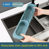 Adjustable Length Kitchen Sink Drain Basket Dish Drainer for Soap Towel Rack Supply Kitchen Accessories Shelf Storage Rack