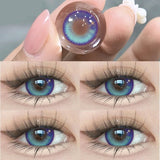 Color Contact Lenses with Diopters Cosplay Colored Lenses Anime Myopia Color Lens Eyes Pink Lenses Graduated Blue Lenses