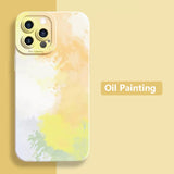 Oil Painting Flower Matte Silicone Phone Case For iPhone 14 13 12 11 Pro Max XR XS X 7 8 Plus SE Mini Shockproof Soft Cover