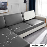 Sofa Seat Waterproof Cushion Cover Stretch Chair Cover Washable Dustproof Removable Slipcover 1/2/3/4 Protective Sofa Seat