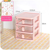 Children Hair Accessories Storage Box Organizer Plastic Drawer Desktop Hair Clip Jewelry Head Rope Rubber Band Organizer Box