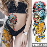 Large Full Arm Sleeve Tattoo Japanese Traditional Samurai Waterproof Temporary Tatoo Sticker Totem Men Women Phoenix Fake Tatto