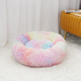 Cat Beds Super Soft Pet Dog Cat Bed Plush Full Size Washable Calm Bed Donut Bed Comfortable Sleeping Artifact Product Cat Beds