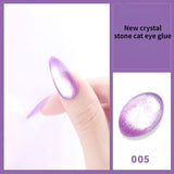 Laser Rainbow Cat Eye Gel Magnetic Nails Polish Reflective Sparkling Glitter Gel Can Be Use on Any Color Nail Accesorios