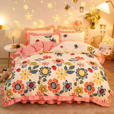 Duvet Cover kawaii Bedding Set Twin Size Flower Quilt Cover 150x200 High Quality Skin Friendly Fabric Bedding Cover