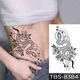Waterproof Temporary Tattoo Sticker I Love You Flash Tattoos Lip Print Butterfly Flowers Body Art Arm Fake Sleeve Tatoo Women