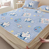 Summer Latex Ice Mat Bed Mattress Cool Cartoon Mattress Pad Air Conditioner Soft Cool Bedding Set Non-slip Pad 150