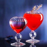 1Pcs Heart-Shaped Cocktail Glass Transparent Glass Cup Beer Vodka Brandy Bar Restaurant Club Drinkware Decorations