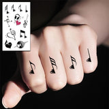 Waterproof Temporary Tattoo Stickere Black Hand Drawn Heart Design Body Art Fake Tattoo Flash Tattoo Wrist Ankle Female