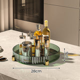 360° Rotating Tray Decorative Tray Organizer Cosmetic Storage Box Kitchen Accessories Snack Seasoning Desktop Multi-layer Shelf