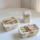 Wheat Straw Lunch Box Healthy BPA Free Bento Boxes Microwave Dinnerware Food Storage Container Soup Cup Lunch Box for Kids