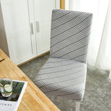 4 pcs/6 pcs Jacquard Chair Cover Polyester Fiber High Elastic Stool Cover Hotel Restaurant Chair Antifouling Cover