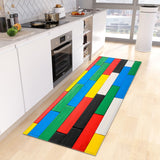 Wood Grain Kitchen Rug Bedroom Entrance Doormat Anti-Slip Living Room Floor Decor Carpet Home Bath Hallway Foot Mat Custom Made