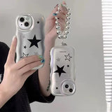 Color Stars INS Phone Cases for IPhone 11 12 13 Pro Max Shockproof Cool Punk Hip Hop Cute Full Coverage Thick Soft Shell