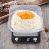 Kitchen Scale 15Kg/1g Weighing Food Coffee Balance Smart Electronic Digital Scales Stainless Steel Design for Cooking and Baking