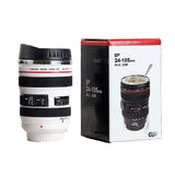 Stainless Steel Camera EF24-105mm Coffee Lens Mug White Black Coffee Mugs Creative Gift Coffee Cups