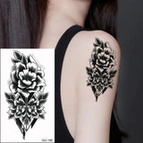 Waterproof Temporary Tattoo Stickers Butterfly Snake Rose Flower Gun Dark Flash Small Women Body Art Wrist Neck Fake Tattoos Men