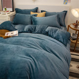 Winter Warm Duvet Cover Queen Size Bed Coral Fleece Quilt Cover King Size Bed Flannel Comforter Case Flannel Blanket Bedding