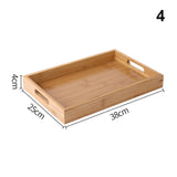 Bamboo Wooden Rectangular Tea Tray Solid Wood Tray trays serving tray Kung Fu Tea Cup Tray Wooden Hotel Dinner Plate