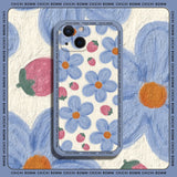 Oil Painting Flower Collection Phone Case For iPhone 14 13 12 11 Pro Max Mini X XS XR 7 8 Plus New Strawberry Flower iPhone Case
