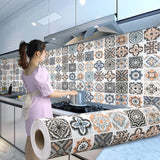 DIY Oil Proof Kitchen Furnitur Wall Stickers Self Adhesive Papel De Parede Bathroom Tile 3D Waterproof Vinyl Cabinet Wallpaper