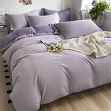 heart four-piece Brushed Washed Cotton Green Bed Set Flat Sheet Pillowcase Quilt Cover Bed Linen Flower Duvet Covers