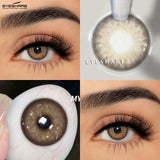 2pcs Natural Colored Contact Lenses For Eyes Blue Brown Eye Contacts Lenses Yearly Beautiful Pupil Makeup Colored Lense