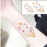 Waterproof Temporary Tattoo Stickere Black Hand Drawn Heart Design Body Art Fake Tattoo Flash Tattoo Wrist Ankle Female