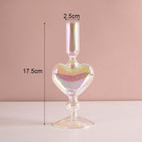 Luxury Iridescent Candle Holders Decor for Table Nordic Rainbow Vase Flower Home Decoration Glass Candlestick Wedding Centerpiec