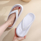 Flip Flops Wholesale Summer Casual Thong Slippers Outdoor Beach Sandals EVA Flat Platform Comfy Shoes Women Couple Thick Soled