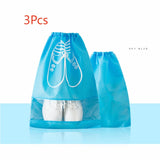 3Pcs Portable Shoes Storage Bag Travel Waterproof Drawstring Pocket Shoes Storage Bag  Closet Organizer Clothing Classified Bag