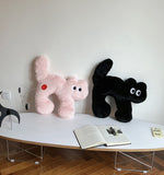 Cartoon Kawaii Walking Black Cat Pillow Back Cushion Desk Sofa Home Decor Kids Child Birthday Present Gift