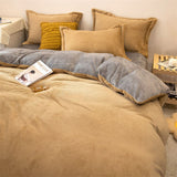 Winter Warm Duvet Cover Queen Size Bed Coral Fleece Quilt Cover King Size Bed Flannel Comforter Case Flannel Blanket Bedding