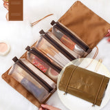 Women Travel Cosmetic Bag Women Mesh Make Up Box Bags Beautician Toiletry Makeup Brushes Lipstick Storage Organizer