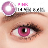 1 Pair Cosmetic Color Lens Korea Cosplay Big Eyes Contact Lens Diameter Large Pink Lens