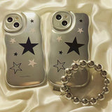 Color Stars INS Phone Cases for IPhone 11 12 13 Pro Max Shockproof Cool Punk Hip Hop Cute Full Coverage Thick Soft Shell